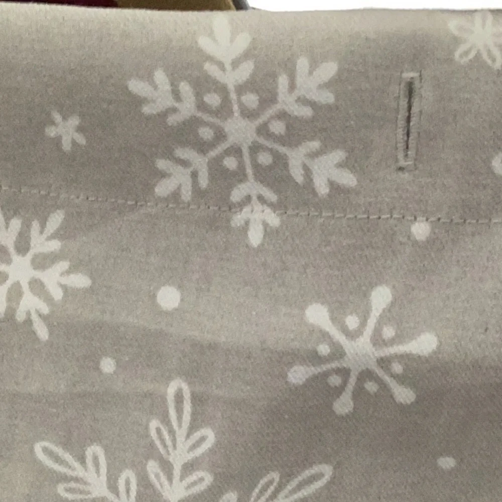 grey white snowflake shower curtain